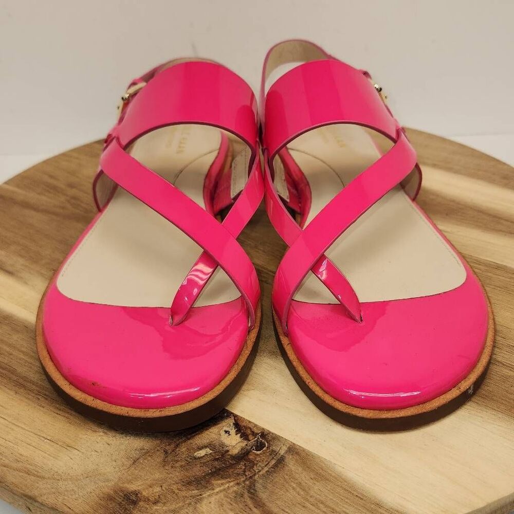 Cole Haan Anica Sandal Hot Pink Patent Leather Women's Size 7B - Picture 2 of 11